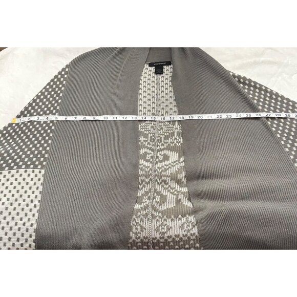 Ashley Stewart Gray & White Open Front Cardigan Sweater Womens Size 18/20 - Picture 7 of 10